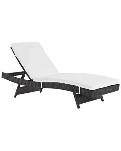 Modway Convene Chaise Outdoor Patio Upholstered Fa In White