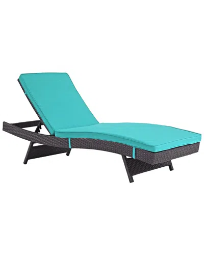 Modway Convene Chaise Outdoor Patio Upholstered Fa In Blue
