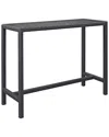 Modway Convene Large Outdoor Patio Bar Table In Brown