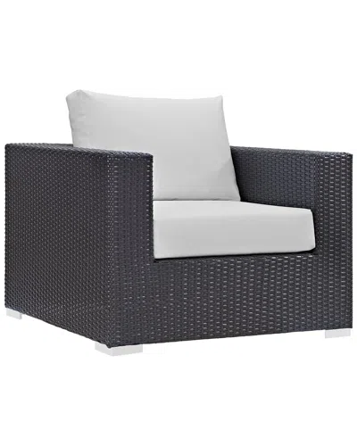 Modway Convene Outdoor Patio Armchair In Brown