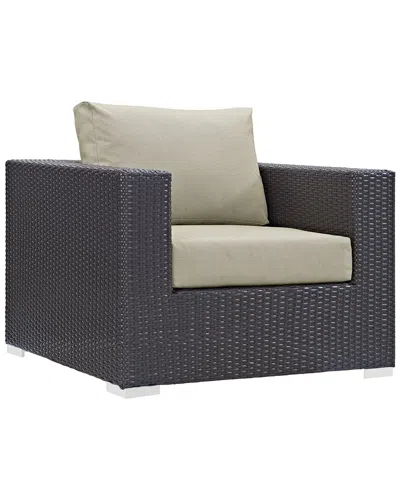 Modway Convene Outdoor Patio Armchair In Brown