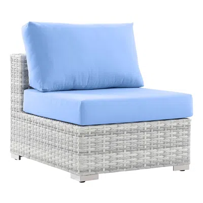 Modway Convene Outdoor Patio Armless Chair In Blue