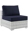 Modway Convene Outdoor Patio Armless Chair In Grey