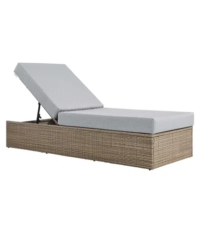 Modway Convene Outdoor Patio Chaise Lounge Chair In Gray