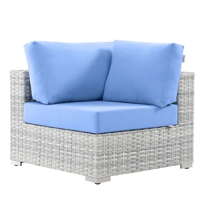 Modway Convene Outdoor Patio Corner Chair In Blue