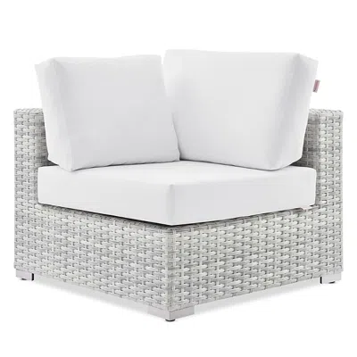 Modway Convene Outdoor Patio Corner Chair In White
