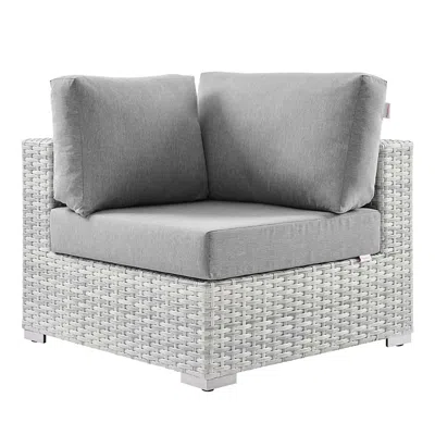Modway Convene Outdoor Patio Corner Chair In Gray