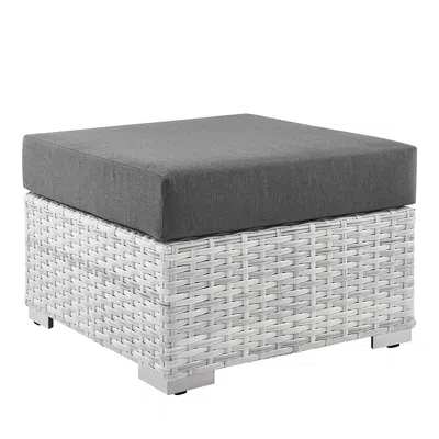 Modway Convene Outdoor Patio Ottoman In Gray