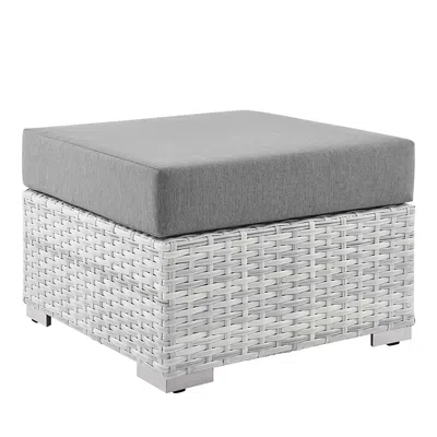 Modway Convene Outdoor Patio Ottoman In Gray