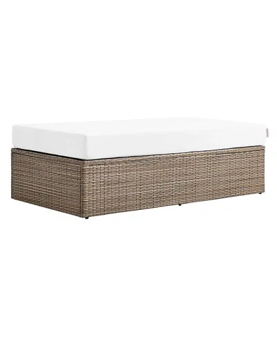 Modway Convene Outdoor Patio Rectangle Ottoman In Neutral
