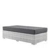 Modway Convene Outdoor Patio Rectangular Ottoman In Gray