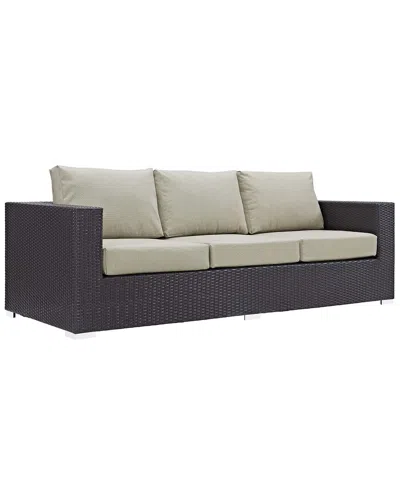 Modway Convene Outdoor Patio Sofa In Brown