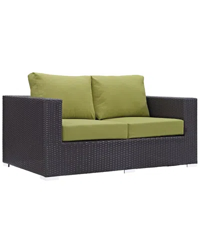 Modway Convene Outdoor Patio Wicker Rattan Loveseat In Multi