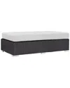 Modway Convene Outdoor Patio Wicker Rattan Rectangle Ottoman