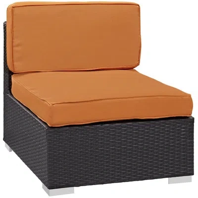 Modway Convene Sectional-piece With Cushions In Orange