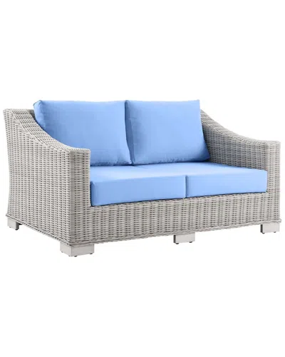 Modway Conway Outdoor Patio Rattan Loveseat In Brown