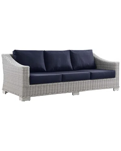 Modway Conway Outdoor Patio Rattan Sofa In Multi