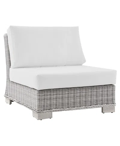 Modway Conway Outdoor Patio Wicker Rattan Armless Chair In Gray