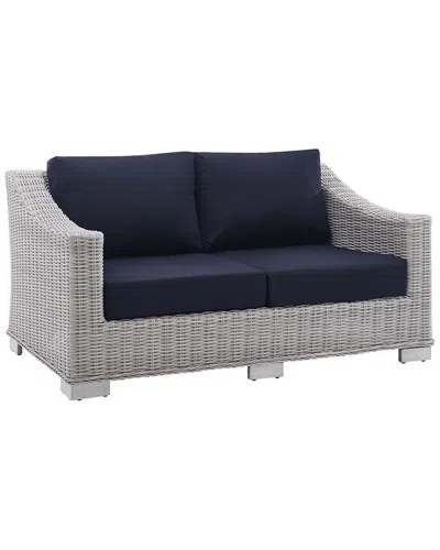 Modway Conway Sunbrella Outdoor Patio Wicker Loveseat In Gray