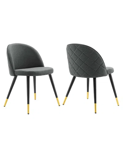 Modway Cordial Dining Chairs, Set Of 2 In Gray