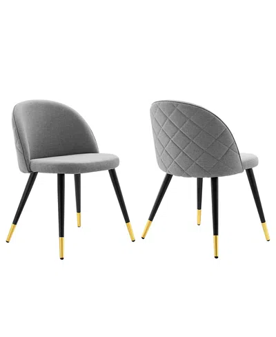 Modway Cordial Dining Chairs, Set Of 2 In Gray
