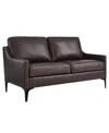 Modway Corland Leather Loveseat In Brown