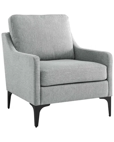 Modway Corland Upholstered Fabric Armchair In Grey