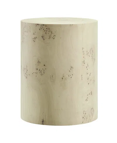 Modway Cosmos 16 Round Burl Wood Side Table In Neutral