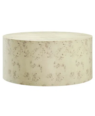 Modway Cosmos 35 Round Burl Wood Coffee Table In Neutral