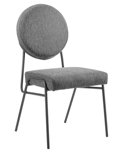 Modway Craft Upholstered Fabric Dining Side Chairs In Black