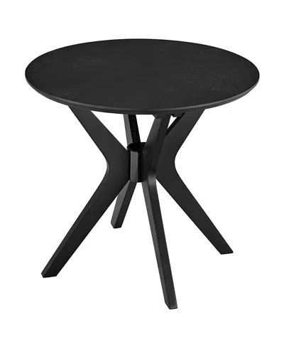 Modway Crossroads 24a Round Wood Side Table In Black