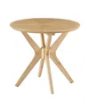 Modway Crossroads 24a Round Wood Side Table In Brown