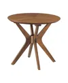 Modway Crossroads 24in Round Wood Side Table In Brown