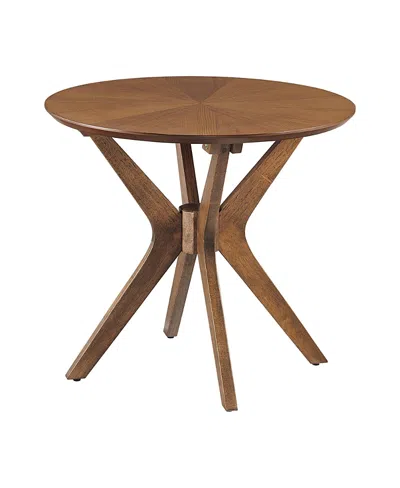 MODWAY CROSSROADS 24A ROUND WOOD SIDE TABLE