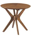 Modway Crossroads 24in Round Wood Side Table In Brown