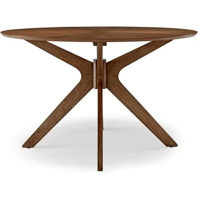 Modway Crossroads 63" Oval Wood Dining Table In Walnut