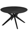 Modway Crossroads Round Wood Coffee Table In Black