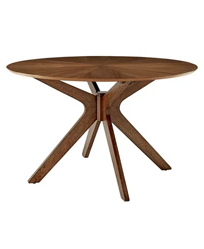 Modway Crossroads Wood Dining Table In Brown