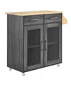 Modway Cuisine Kitchen Cart In Gray