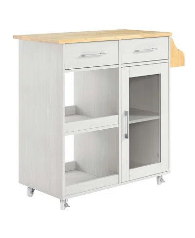 Modway Culinary Kitchen Cart With Spice Rack In Gray