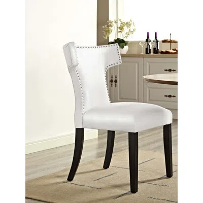 Modway Curve Vinyl Dining Chair In White