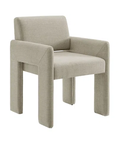 Modway Daven Fabric Upholstered Dining Chair In Gray