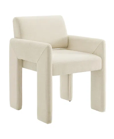 Modway Daven Fabric Upholstered Dining Chair In White