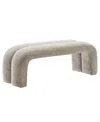 Modway Dax 50.5" Chenille Upholstered Accent Bench In Brown