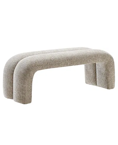 Modway Dax 50.5" Chenille Upholstered Accent Bench In Brown