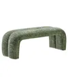 Modway Dax 50.5 Chenille Upholstered Accent Bench In Green