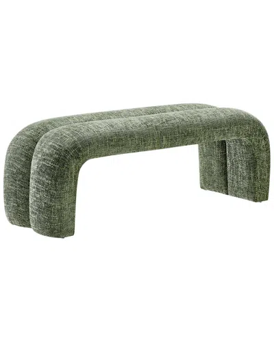 Modway Dax 50.5 Chenille Upholstered Accent Bench In Green