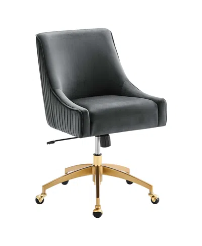 Modway Discern Performance Velvet Office Chair In Black