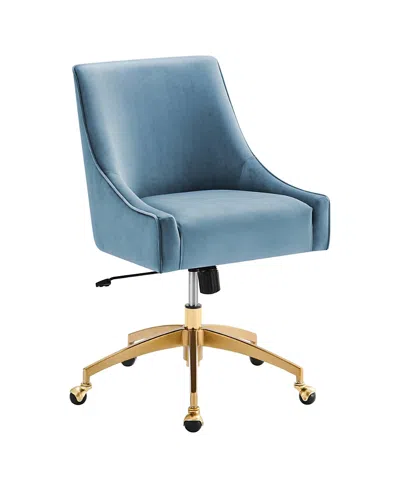 Modway Discern Performance Velvet Office Chair In Blue