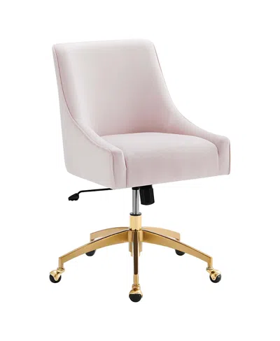 Modway Discern Performance Velvet Office Chair In Pink
